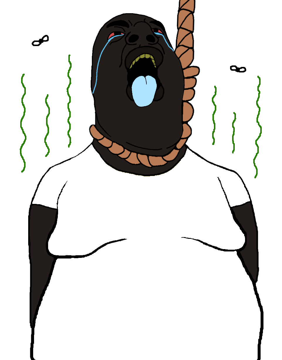hydejak, 1soyjak, ack, ack!, animal, bald, big lips, black skin, bloodshot eyes, blue tongue