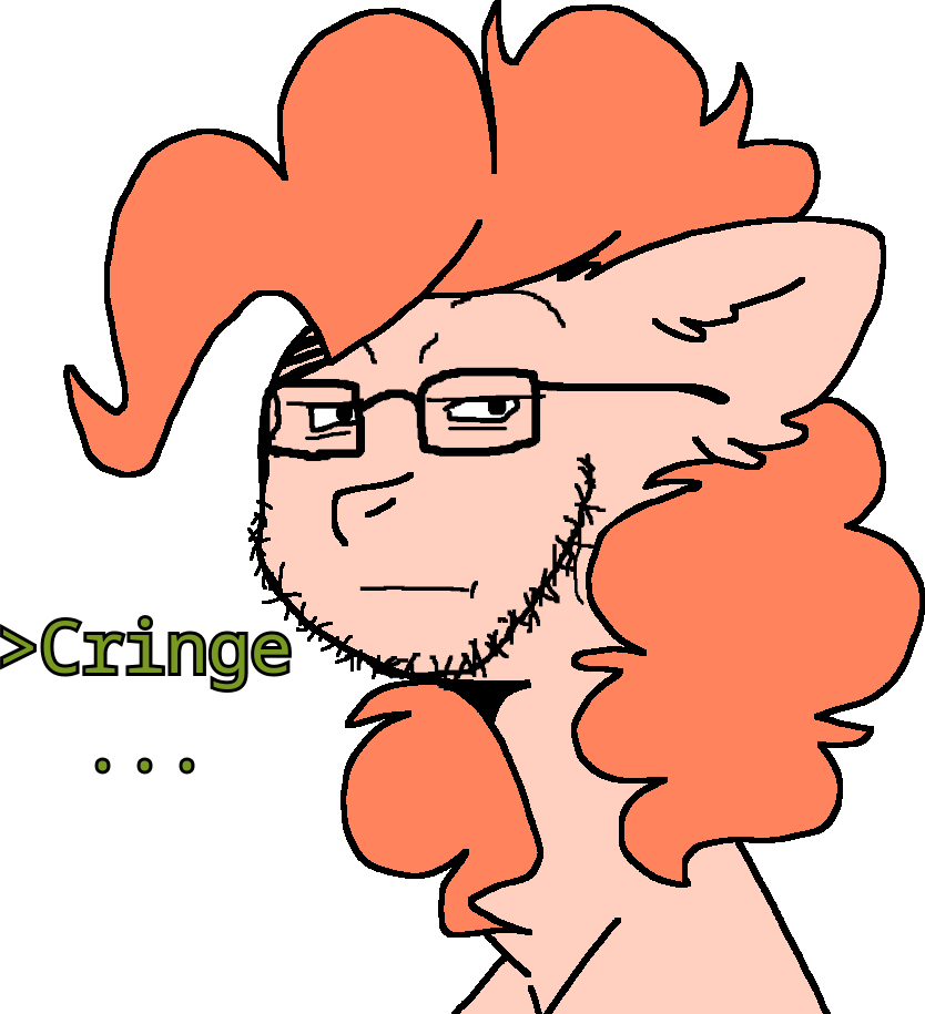 pinkie pie, soyak, 1soyjak, angry, animal, arrow, black eyes, chest fluff, closed mouth, cringe