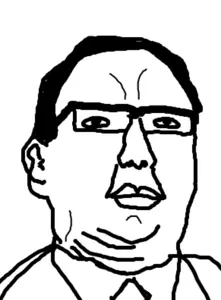 chudjak, unknown, alexander vindman, chud, closed mouth, clothes, ear, fat, glasses, hair