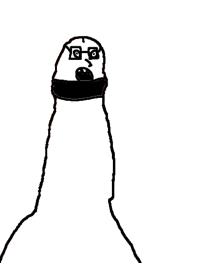 cuckjeetpenis, 1soyjak, angry, bald, black eyes, foreskin, front view, full body, nabbv, no beard