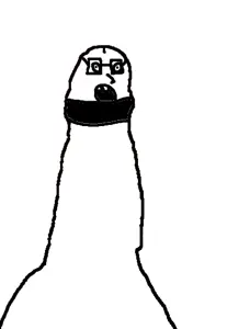 cuckjeetpenis, 1soyjak, angry, bald, black eyes, foreskin, front view, full body, nabbv, no beard