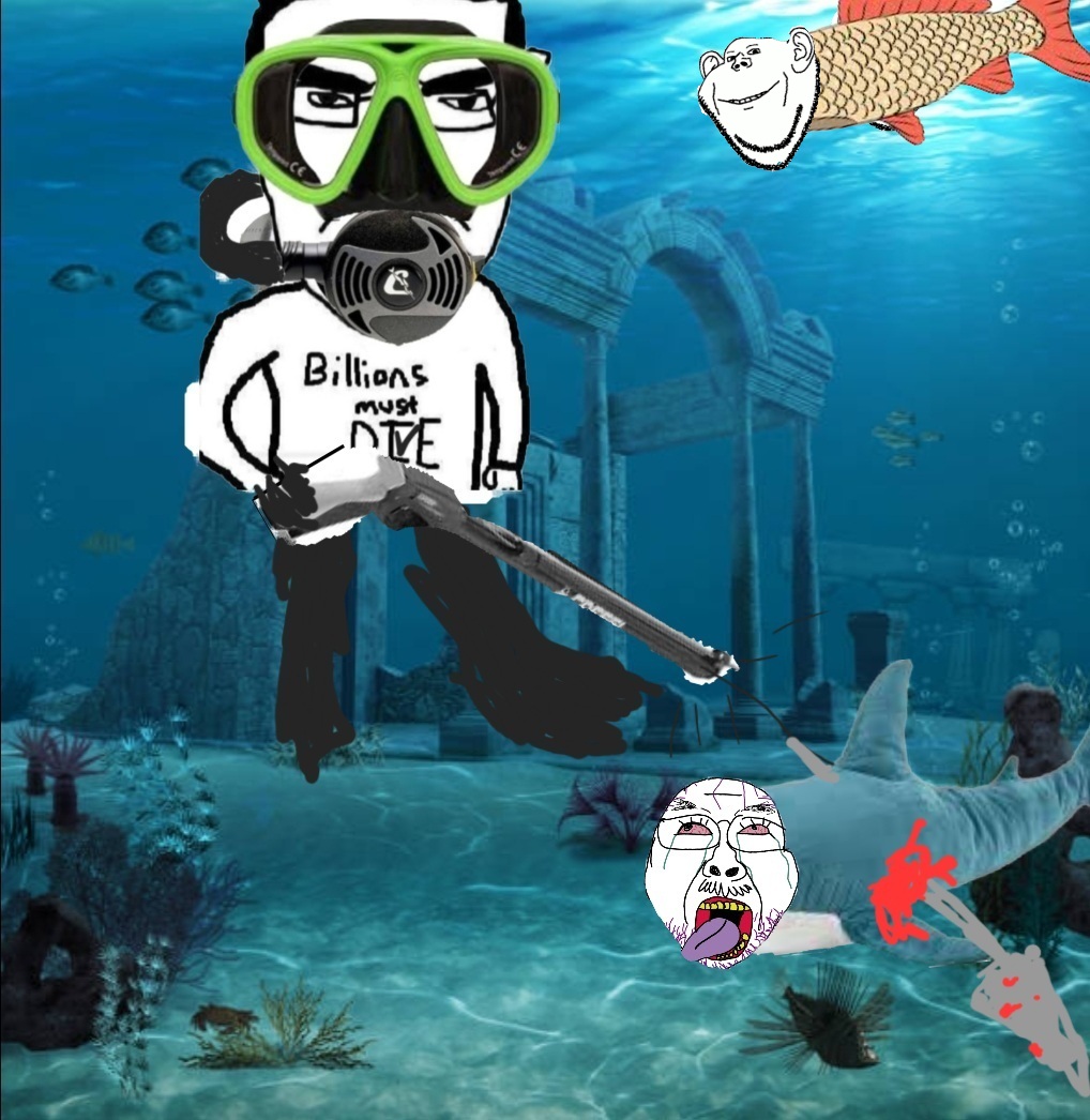 bernd, chudjak, impish soyak ears, pol face, 3soyjaks, animal, animal abuse, atlantis, blahaj, chud