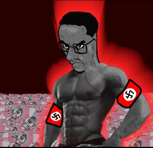 gigachad, bernd, chudjak, chudjak seething, hanging troonjak, troonjak, ack, angry, arm, armband