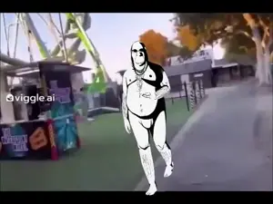 rapeson, cobson, hornyson, rapeson, 1soyjak, animated, artificial intelligence, bald, closed mouth, fat