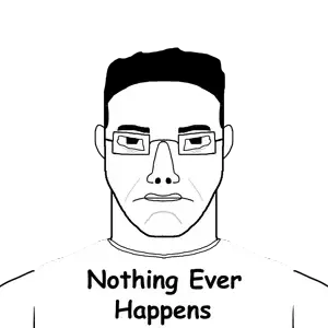 1soyjak, black eyes, black hair, closed mouth, clothes, front view, glasses, hair, looking at you, neutral