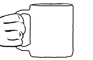 accessory, hand, holding object, mug, transparent background, uncolored skin