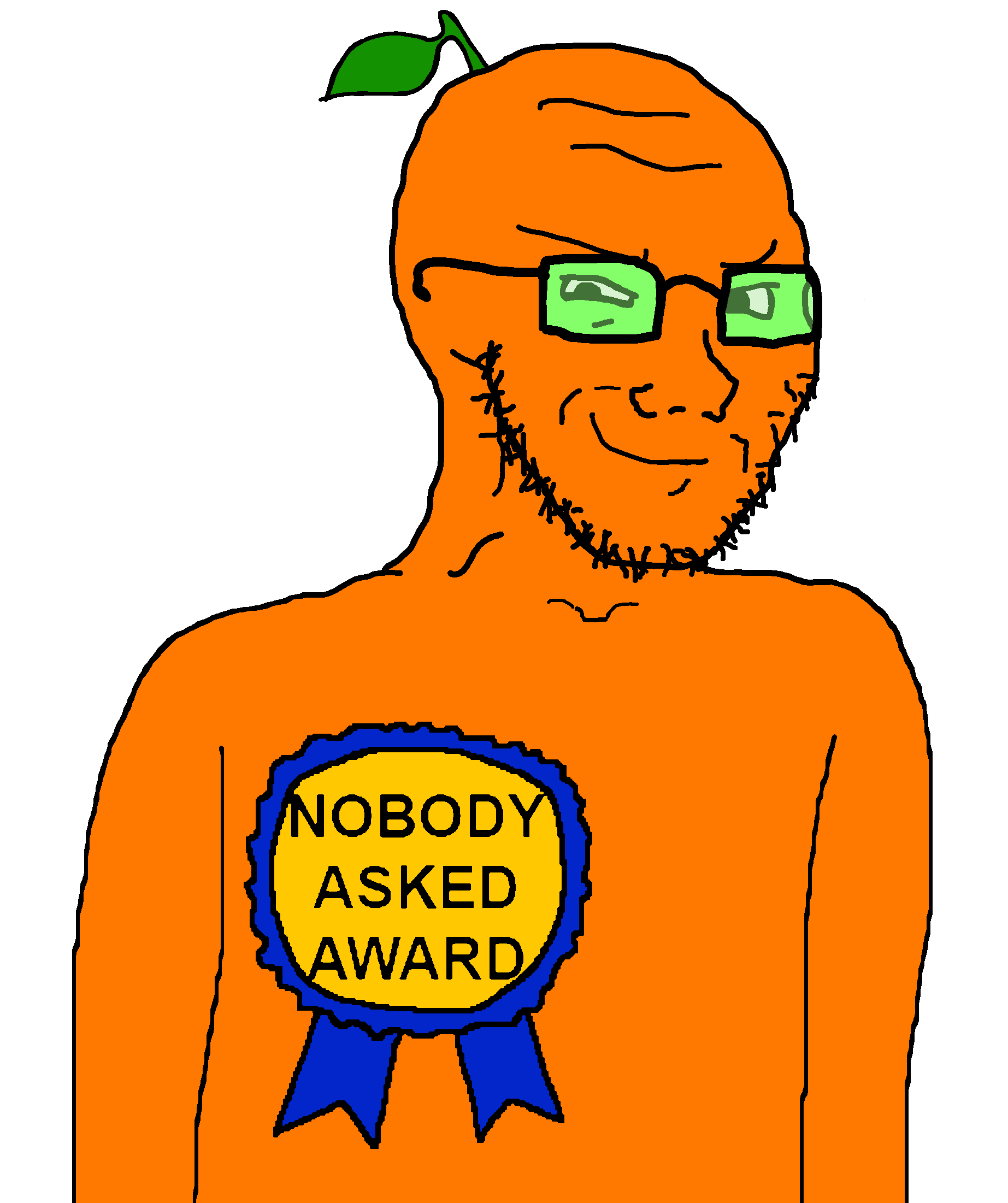 soyak, soyak (smug), soyak (smug) 2, 1soyjak, award, bald, closed mouth, food, forehead lines, front view