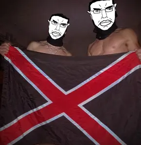 chudjak, aridoamerica, castizo, castizowaffen, chud, closed mouth, flag, irl photo, mexico, open eyes