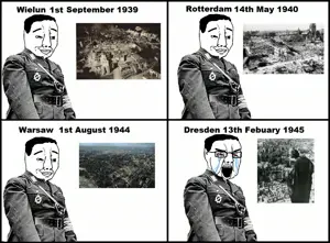 chudjak, crying, germany, hair, martin boreman, nazi germany, smile, smug, soyjak, world war 2