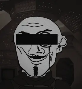 computer uncolored_skin overall coverall grey_shirt officer gorget body_armor goatee mustache smirk smile happy neutral eyebrows bald censored censor_bar holding_nothing 15.gif