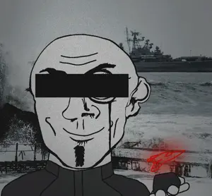 wave sea uncolored_skin overall coverall grey_shirt goatee no_mustache smiling happy eyebrows neutral bald censored censor_bar hologram ship 5.gif