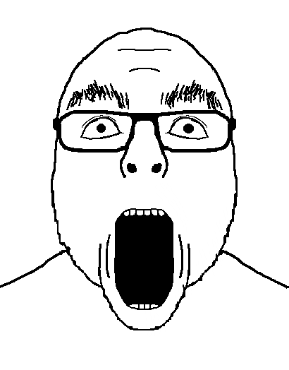 flartson, 1soyjak, bald, black eyes, clean, closed mouth, flart, flartson, front view, glasses
