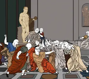 "The Death of Chudius Caesar" (Based on "The Death of Julius Caesar" by Vincenzo Camuccini)