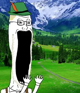 Yodeler soyjak with alps bakcground.png