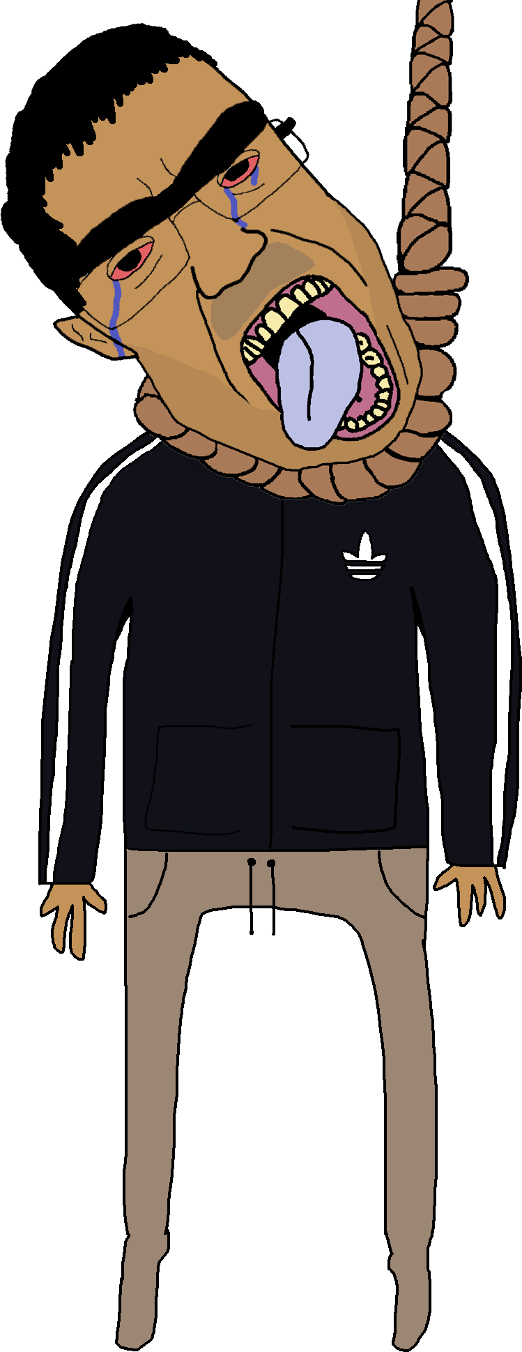 bernd, chudjak, patrick, ack, black hair, bloodshot eyes, brown skin, clothes, crying, full body