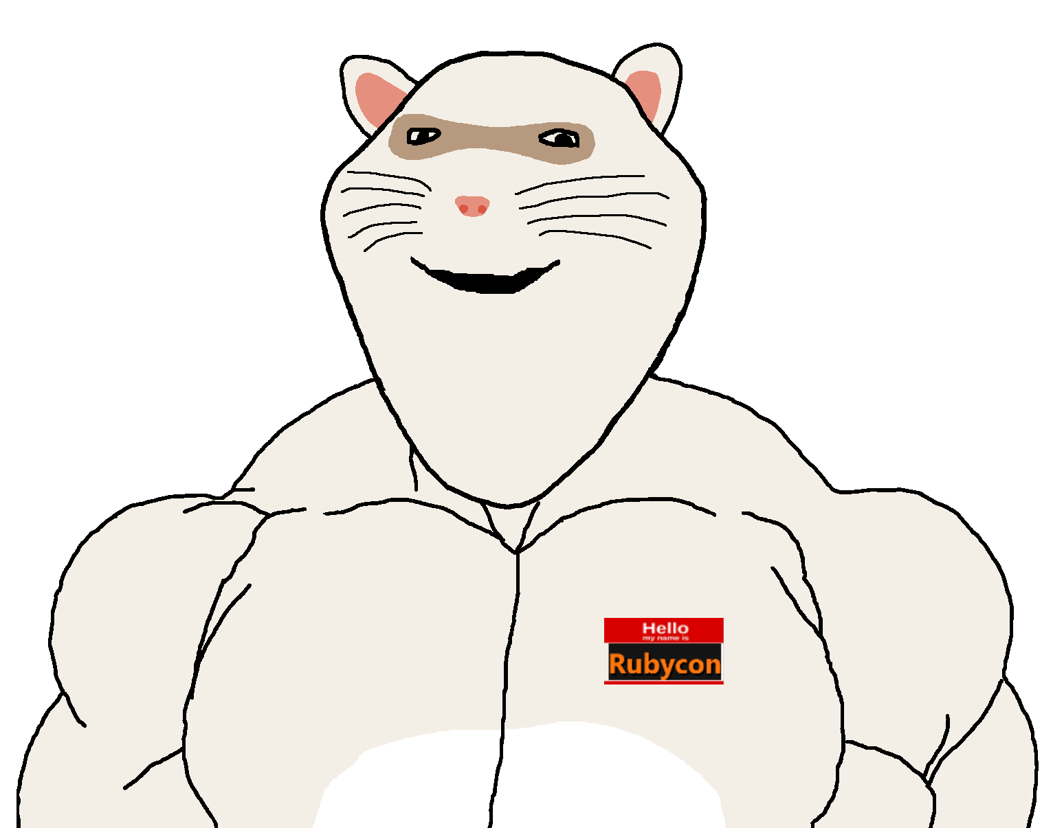 gapejak, massjak, massmeowjak, wholesome soyjak, animaljaks, 1soyjak, animal, animal ears, black eyes, brown skin