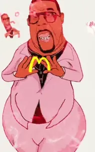 cobson, animated, black skin, kanye west, multiple soyjaks, music, ronald mcdonald, sound, tattoo, video