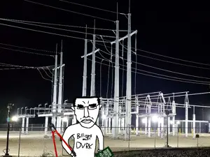 chudjak, pol face, holding object, irl background, millions must die, power grid, soyjak, ted kaczynski