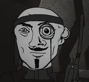 pillars uncolored_skin overall coverall grey_shirt officer body_armor epic mustache goatee apathetic neutral eyebrows monocle bandana headband cool multitool radio 9.gif