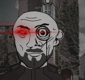 town giptonas uncolored_skin grey_shirt overall coverall hood scars stubble butt_chin beard frowning sad neutral eyebrows glowing_eyes black_corneas monocle bald cool holding_nothing 36.gif