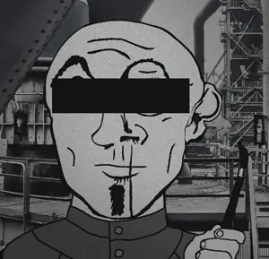 industrial uncolored_skin overall coverall buttons chin_scar scar goatee apathetic eyebrows censored censor_bar bald cool brush 33.gif