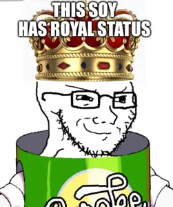 soyak, closed mouth, crown, glasses, impact (font), king, meme, royalty, smug, sproke