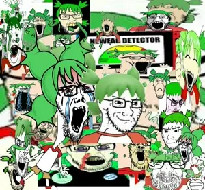 alicia, soyak, 4chan, anime, compilation, crying, green hair, hair, multiple soyjaks, open mouth