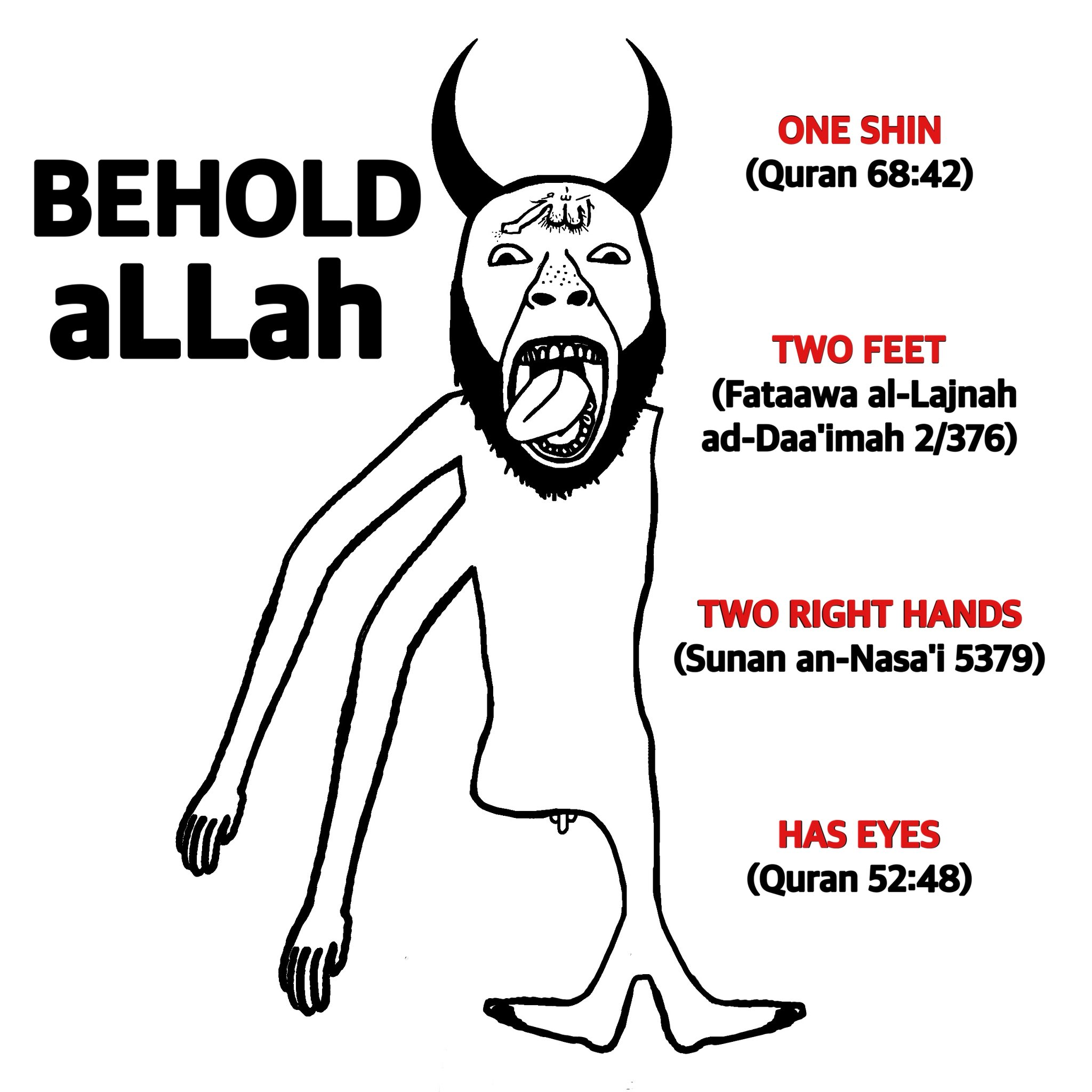 bernd, 1soyjak, allah, angry, bald, beard, black eyes, black hair, clitty, feet