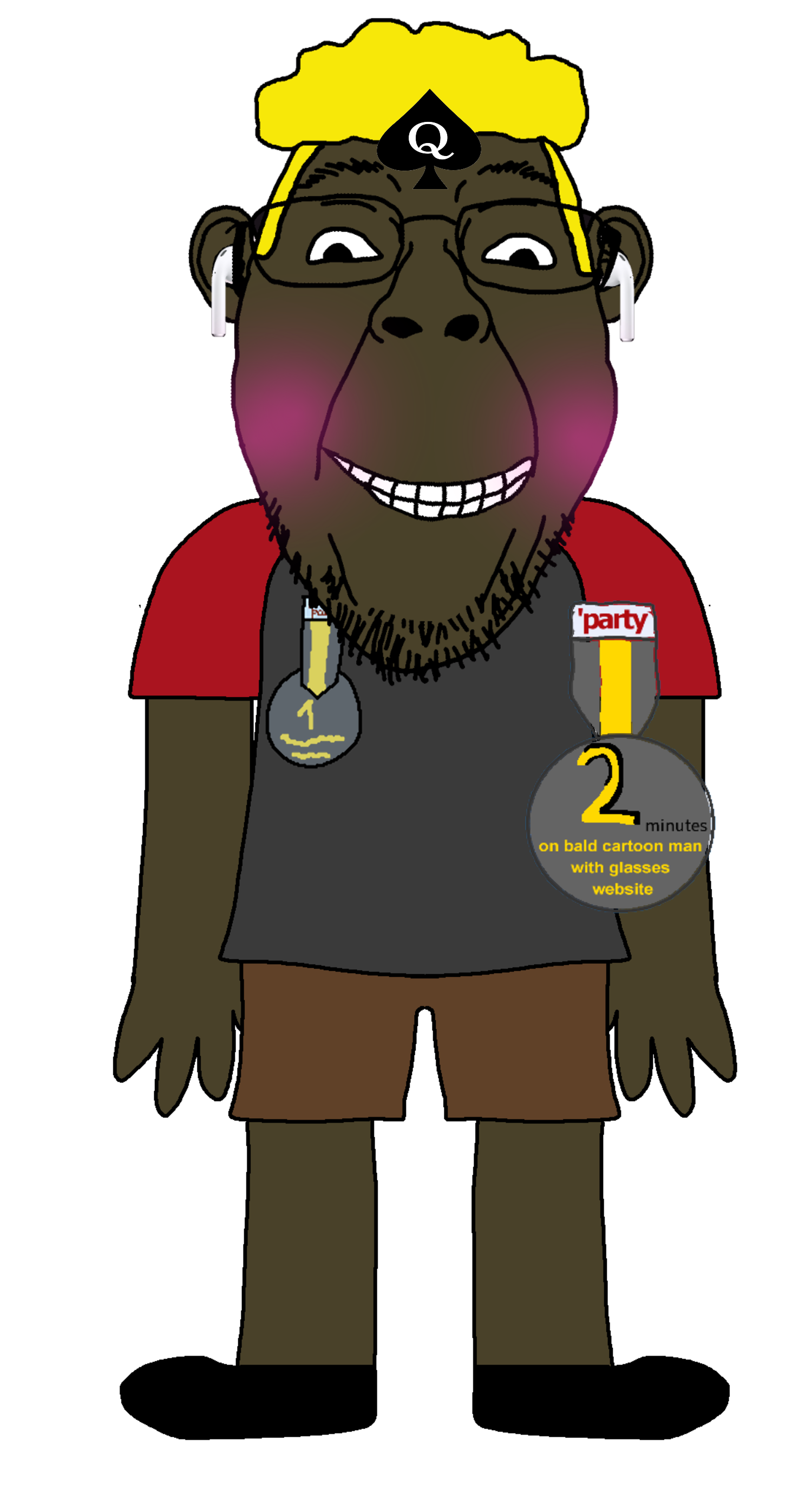 nate higgers, bernd, hunky twink sex machine, natejak, 1soyjak, airpods, award, blonde hair, blush, broccoli hair