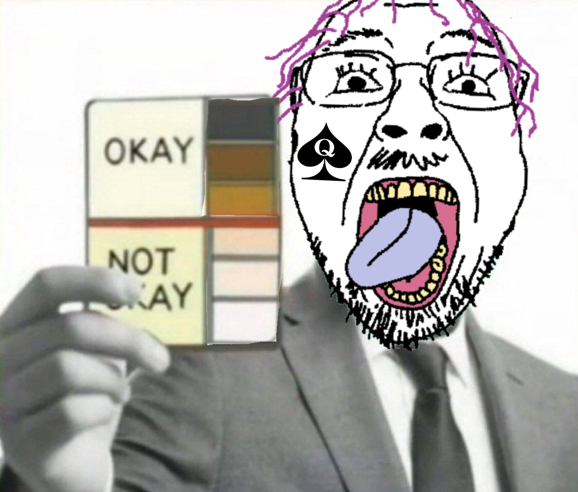 bernd, troonjak, blacked, bnwo, holding object, holding sign, human skin tone, leftist, not okay, okay