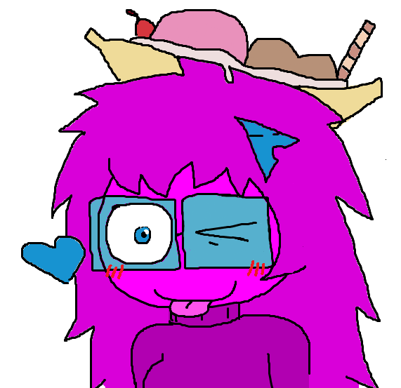 femquote, 1nas, arch linux, banana, banana split ice cream, big glasses, black eyes, bleh, blue eyes, blue glasses