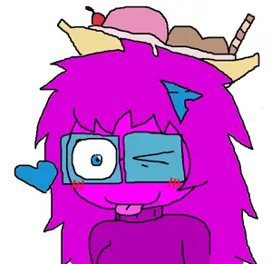 femquote, 1nas, arch linux, banana, banana split ice cream, big glasses, black eyes, bleh, blue eyes, blue glasses