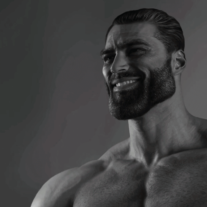gigachad, gigafly, 2nas, animal, animated, big buff grey man, book, buff, bug, closed mouth