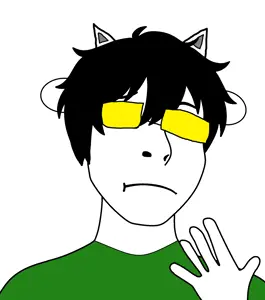 cobson, pawbson, cat ears, closed mouth, ear, ears, glasses, hand, white background, white skin