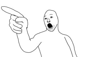 unknown, 1soyjak, bald, black eyes, charles bronson, half body, looking to the left, no glasses, open eyes, open mouth