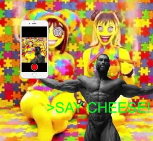 Gigachad and jesters taking a picture.png