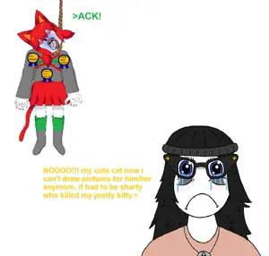 soytan, tama, ack, beanie, cat ears, clothes, crying, ear, female, glasses