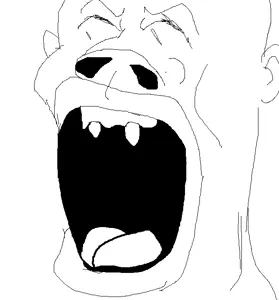 drawing, nose, open mouth, tooth, original content