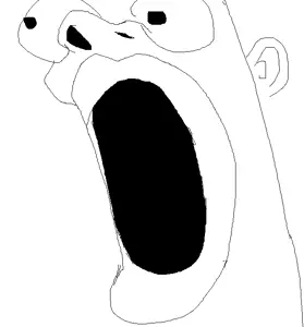 big lips, lips, open eyes, open mouth, screaming, original content