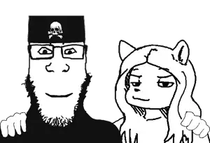270893 - soybooru.com - 2soyjaks bald brown_hair cat_ear closed_mouth clothes dan ear eyebrows forehead_lines friendship front_view glasses glegle hair hand long_hair looking_at_you natejak no_glasses no_more_b (4).png
