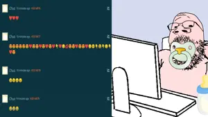 Caca spamming emojis.png