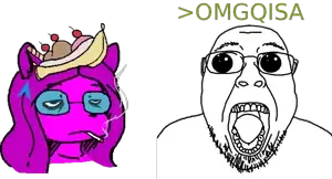 femquote, glegle, bernd, oh my god she is so attractive, arch linux, banana, banana split, banana split ice cream, blue glasses, food