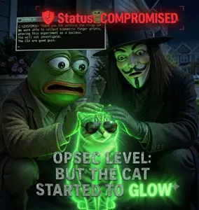 The OPSEC duo, Pepe and V, were going around their day when they found a cute stray cat on the street... turns out that this stray cat was techno-biologically modified to be a fed plant. Tragic…
