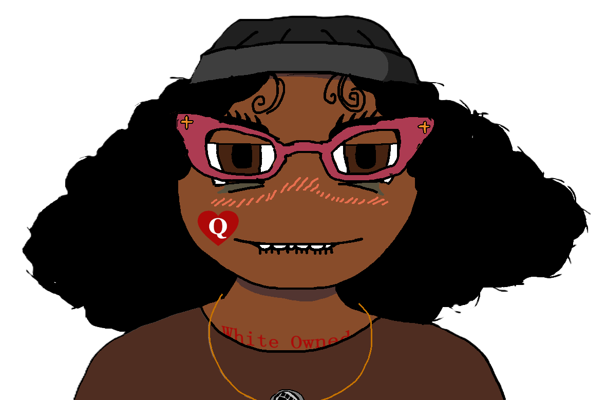 soyniqua, soytan, 1soyjak, afro, beanie, biting lip, black hair, black lives matter, black skin, bleached