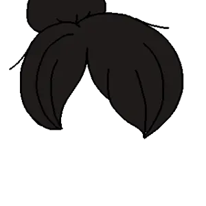 maya schoppenboer, soybooru hat, accessory, black hair, hair, hair bun, transparent background, ongezellig