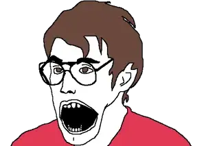 unknown, brown eyes, brown hair, clothes, ear, glasses, hair, nicolas cruz, open mouth, soyjak