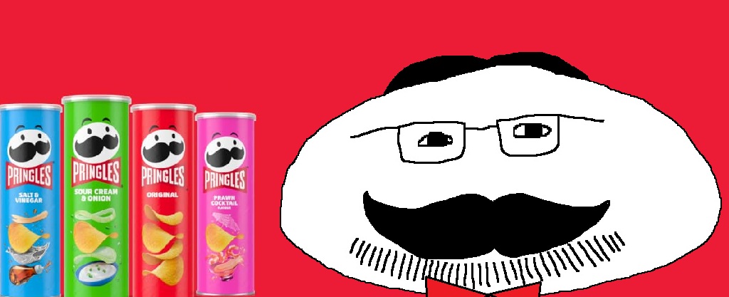 doughjak, 1soyjak, black eyes, black hair, bowtie, chips, closed mouth, fat, food, front view
