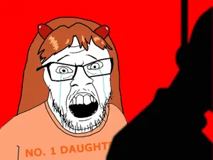 asuka langley soryu, feraljak, kuzjak, 2soyjaks, alternate, anime, clothes, crying, glasses, hair