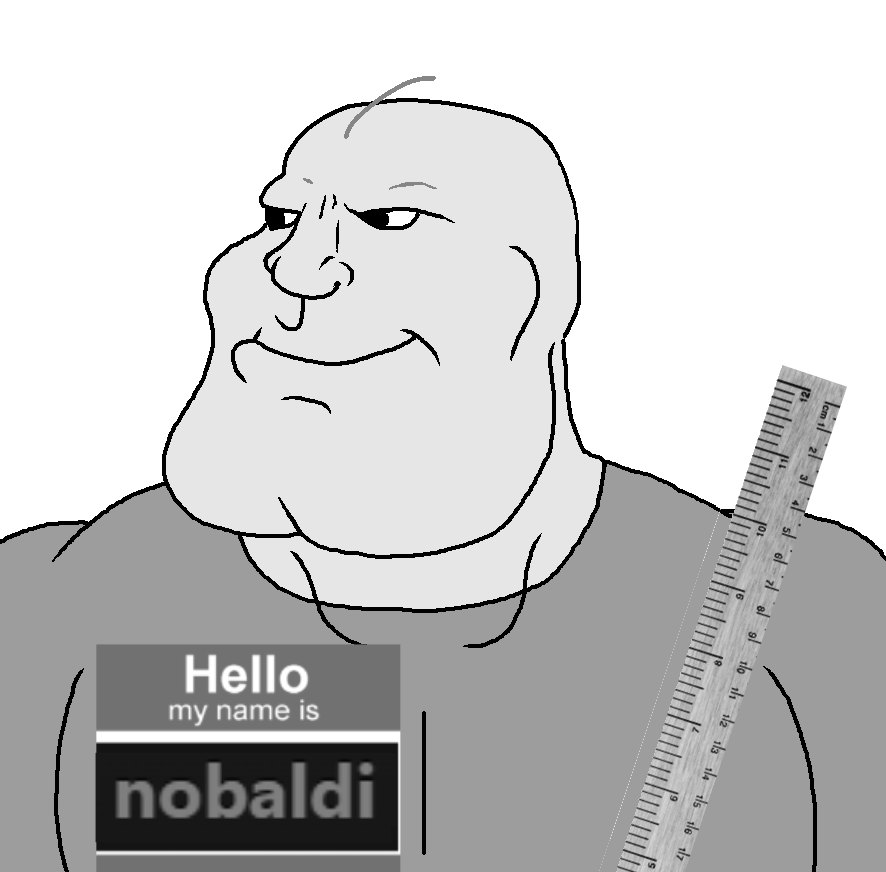 meximutt, mexiaryan, 1soyjak, bald, buff, closed mouth, gray eyes, gray skin, looking to the left, no beard