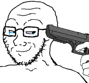 256747 - soybooru.com - 1soyjak arm bald black_eyes blood bruise bruised bruised_neck closed_mouth clothes cutting glasses half_body hand holding_object looking_to_the_right open_eyes randals_strongest_warrior razor .png